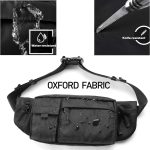 Large Waterproof Black Waist Bag Fanny Pack For Men Women Belt Bag Pouch Hip Bum Bag Chest Bag with Adjustable Strap, Premium Lightweight Fanny Pack For Gym Fitness Workout Travel Work Commuting - Image 6